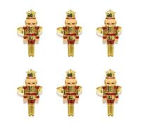 TERNCOEW Rustproof Metal Napkin Holders 6Pcs Holiday Soldiers Kitchen Tableware Essentials Nutcrackers Soldier Themed Table Decors