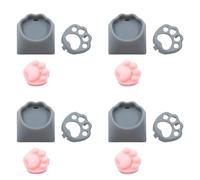 TERNCOEW Silicone CatPaw Keycaps Quiet Typing Comfortable Soft Touches AntiSlip Caps For Gaming And Office Keyboards Gaming Keycaps For Mechanical Keyboards