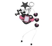 TERNCOEW Trendy Heart Shape Keychain Bag Accessory With Wing Star Decors Fashion Kerying Perfect For Daily Use Portable Heart Frame Keyring