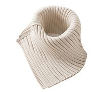 TERNCOEW Women Winter Ribbed Knit Turtleneck Fake Collar Solid Color Detachable Triangular Scarf Shawl Wrap Windproof Neck Warmer Turtleneck Collar Men