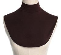 TERNCOEW Womens Turtleneck Fake Collar Islamic Hijab Extensions Solid Color Mock Neck Cover Half Top Detachable Hijab Neck Warmer