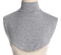 TERNCOEW Womens Turtleneck Fake Collar Islamic Hijab Extensions Solid Color Mock Neck Cover Half Top Detachable Hijab Neck Warmer