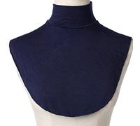 TERNCOEW Womens Turtleneck Fake Collar Islamic Hijab Extensions Solid Color Mock Neck Cover Half Top Detachable Hijab Neck Warmer