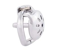 TERNENCE Mens Chastity Cages Ergonomic Design Hinged Ring Short Cage with Steel Urinary Catheter T1140 (40mm S Size)