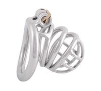 TERNENCE Stainless Steel Small Male Chastity Device Ergonomic Design Stealth Lock for Adults Solitary Extreme Confinement Cage S045 (1.77 inch / 45mm)