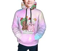 TERNEZ Teen Moriah Elizabeth Hoodie 3d Printed Hooded Cartoon Sweatshirts For Boys And Girls M(10-12) Black