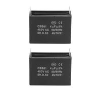 Teron 2pcs CBB61 Ceiling Fan Starting Capacitor 4.0uF 450V AC for Water Pump Motor