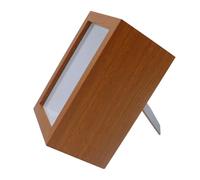 Teron Small Square Display Case,6-inch Hollow Stereoscopic Glass Photo Frame, Suitable for 10x15cm Photos,brown