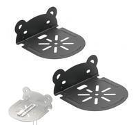 Teron Sound Bar Wall Mount Bracket No Drilling Universal Speaker Wall Mount Holder Self Adhesive Door for Surveillance Camera (2 Pieces, Grey)