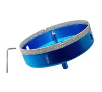 Teronbeta Diamond Hole Saw 120mm with Pilot Center Drill Bit, Vacuum Brazed Diamond Core Hole Cutter for Tile, Porcelain, Glass, Ceramic, Marble