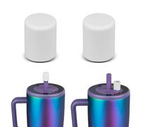 TERPINK 2 Pack Magnetic Straw Caps Compatible with BrüMate All Era and Resa Tumblers, Silicone Straw Caps Toppers Compatible with Brumate Accessories, Straw Covers Protectors BPA Free (Light Gray)