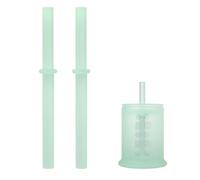 TERPINK 2 Packs Replacement Straws Compatible with Olababy 5 oz Silicone Training Cup, Soft Silicone Straw (Only Straws) (Mint)