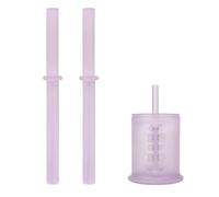 TERPINK 2 Packs Replacement Straws Compatible with Olababy 5 oz Silicone Training Cup, Soft Silicone Straw (Only Straws) (Lilac)