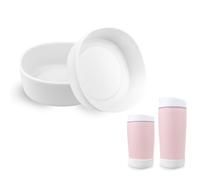 TERPINK 2 Packs Silicone Boot Compatible with Owala SmoothSip Slider 12oz/20oz, Protective Sleeve for Coffee Tumbler Travel Mug Cup, Anti-Slip Boot Accessories, BPA Free (White)