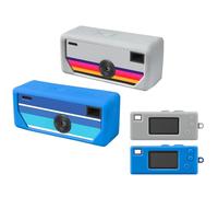 TERPINK 2 Packs Silicone Case Compatible with Kodak CHARMERA Keychain Digital Camera Blind Box, Soft Silicone Protective Sleeve, Mini Camera Sleeve Cover Accessories (Case Only) (Blue and Grey)