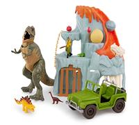 Terra by Battat - T. Rex Dino Playset- Electronic Tyrannosaurus Rex Dinosaur Lava Mountain Set with 2 Surprise Dinosaur Toys for Kids Age 3+ (14 Pc)