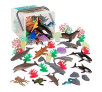 Terra by Battat Marine World - Assorted Fish and Sea Creature Miniature Animal Toys for Kids 3+ (60pc)