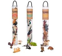 Terra by Battat Animal Tube Trios Set, Forest Farm Ocean, Tubes, Animals