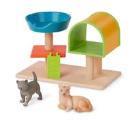 Terra by Battat AN2734Z Cat Tree and Basket Pet Playset