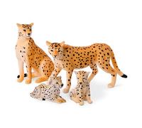 Terra by Battat Cheetah Family Animal Figurines, 4-Piece Toy Set, Animals, Gold