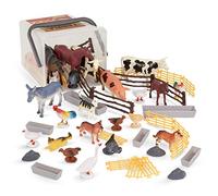 Terra by Battat - Farm Animal Figurines & Accessories - 60 Pieces Toy Animal Bucket for Kids - Cows, Pigs, Horses, Cats & More - Realistic Farm Playset - Country World Toys 3+ Years