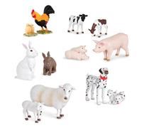 Terra by Battat Farm Animal Set, 12 Realistic Farm Animal Figures, Animals