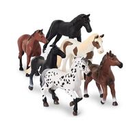 Terra by Battat Horse Set, Realistic Horse Figurines Collection, Animals | 6-Piece Set with 6 horse figurines in assorted breeds and poses; stand on hooves; for play and collecting, Animals; 3+ Years
