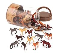 Terra by Battat Horse Toys, 60 Wild Horses Tube, Mini Animal Figures, Tubes | 60 plastic horse figurines in a portable tube; realistic poses for play, collecting, dioramas, and school projects; 3+ Years