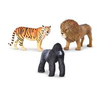Terra by Battat - Realistic Jungle Animal Figurines, Plastic Lion, Tiger & Gorilla Toys - Collectible Animal Toys for Kids & Toddlers, Pretend Play, Educational Toy 3+ Years