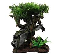 Terra Della, Plane Wreck Tree, 26x24x27.5cm, Non-Toxic and pH Neutral, with Synthetic Plants, True to Reality, Extremely Detailed, Suitable for Terrariums