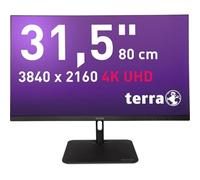 Terra LCD/LED 3295W PV 32 Inch 4K Monitor, USB-C/DP/HDMI, Ultra HD, 3840 x 2160, 60Hz, Height Adjustable, VESA, Flicker-Free, Low Blue Light, for Office and Gaming
