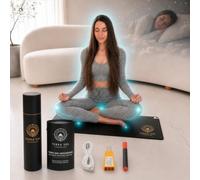 Terra Sol Luxury Grounding Mat for Feet, 29x12.5in Earthing Mat Grounding Pad for Pain Relief, Inflammation, Better Sleep - Includes 15 ft Cord, Conductivity Tester, Socket Tester for Safe Use