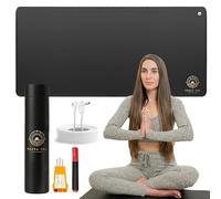 Terra Sol Luxury Grounding Mat for Feet, 29x12.5in Earthing Mat Grounding Pad for Pain Relief, Inflammation, Better Sleep - Includes 15 ft Cord, Conductivity Tester, Socket Tester for Safe Use