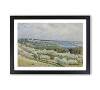 Terrace at Saint Germaine by Alfred Sisley Framed Print | A2 Black Framed Wall Art | Ready to Hang | Modern Nature Picture | Living Room Bedroom Lounge Office