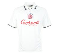 Terrace Football T Shirt Heart Train Jacquard White, Small