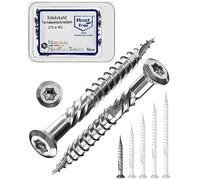Terrace Screws 5 x 40 Stainless Steel A2 Panhead Screws Torx Screws 5 mm Thick 100 Pieces Wood Screws Torx 40 mm Long Stainless Steel Screws Wood Corrosion-Free