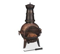 Terrace stove Outdoor Fire Pit Garden Heater Portable Wood Burner Bronze
