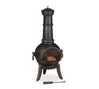 Terrace stove Outdoor Fireplace Garden Heater Portable Bronze Finish 17.8 kg