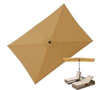 Terrace Sunscreen - Shelter Topping for Refreshing | Waterproof Polyester with Reinforced Rib Pockets & Top Vent Slits for Patios Courtyards Verandas and Balcony Leisure Areas