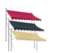 Terrace Sunshade Foldable and Retractable Rain and Sun Protection Side Eaves Outer Door Canopy Awning(Green 3X1.2M)