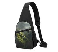 Terraced Fields in Bali Print Chest Pack Waterproof Lightweight One Strap Shoulder Chest Bag for Outdoor Hiking Sports