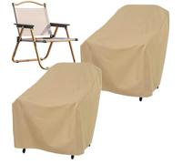 Terraces Chair Covers, Waterproof Covers for Outdoor Furniture, 2 Parts Sturdy Protective Cover Wind Resistant For Balcony City Beach House Furniture