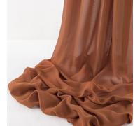 Terracotta 10 Yards 60'' Wide Sheer Chiffon Fabric Material by The Yard Continuous Solid Color Draping Fabric for Wedding Party Backdrop