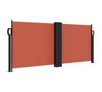 vidaXL Retractable Side Awning Terracotta 100x1000 cm, Orange