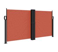 (terracotta, 120 x 1000 cm) vidaXL Retractable Side Awning Outdoor Privacy Screen Balcony Sunshade Shelter
