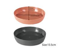 B2C Round Plastic Water Plant Pot Saucer Trays Terracotta 13.5Cm