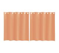 Voile Curtains Terracotta 140x140 cm Sheer Polyester Eyelet 8 Grommets 2pc Light