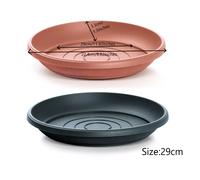 (Terracotta, 29cm ) Round Plastic Water Plant Pot Saucer Trays Terracotta Anthracite 13sizes 9-54cm