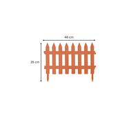 (Terracotta, 3.2 m) Lawn Edging Border Garden Palisade Flower Bed