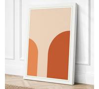 Terracotta Arches Minimalist Canvas Wall Art Print 18x12 Inch